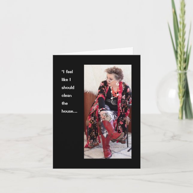 Sauberes Haus?oder im Garten spielen? Karte (Vorderseite)