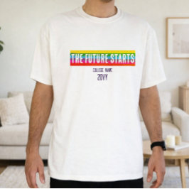 Sauberes Minimal Die Zukunft Beginnt Regenbogen Gr T-Shirt