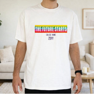 Sauberes Minimal Die Zukunft Beginnt Regenbogen Gr T-Shirt