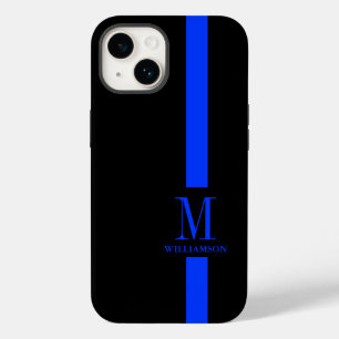Sauberes & Minimales Monogramm Dünne blaue Linie iPhone 14 Hülle
