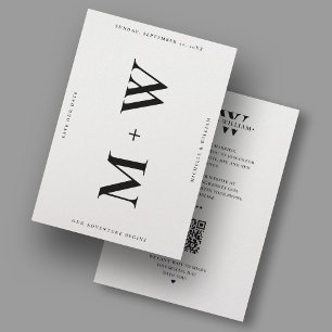 Sauberes Minimalistisches Hochzeitsmonogramm Weiß  Save The Date