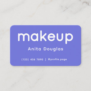 Sauberes, modernes minimalistisches Make-up Visitenkarte