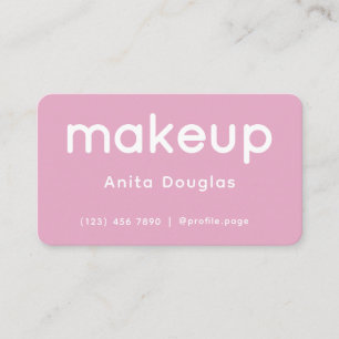 Sauberes, modernes minimalistisches Make-up Visitenkarte