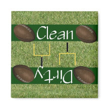 Sauberes oder dreckiges Geschirrspülmagazin