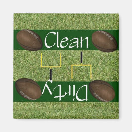 Sauberes oder dreckiges Geschirrspülmagazin Magnet