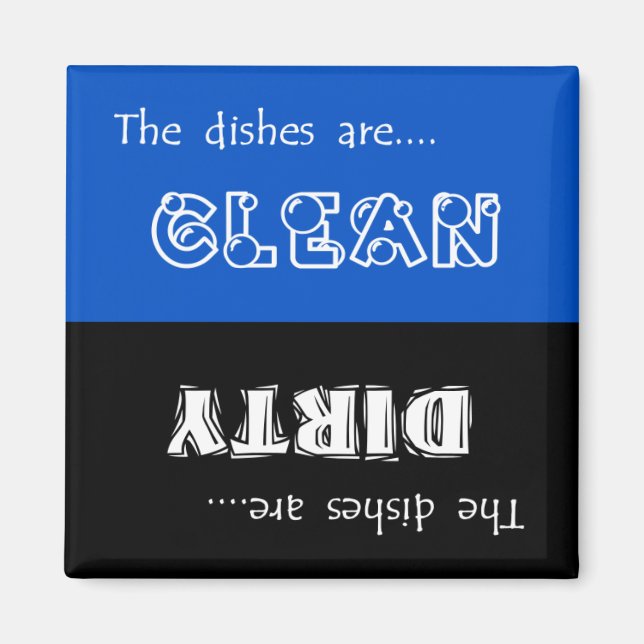 Sauberes oder schmutziges Geschirrspülmagnet Magnet (Vorne)