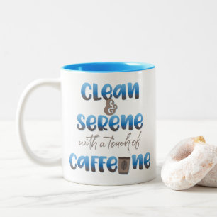 Sauberes & serenes mit einer Touch Coffeine Coffee Zweifarbige Tasse