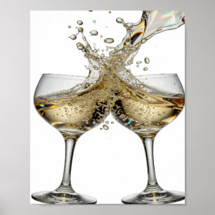 Sauberes Silber PROST AUF DIE GUTE GESUNDHEIT Poster