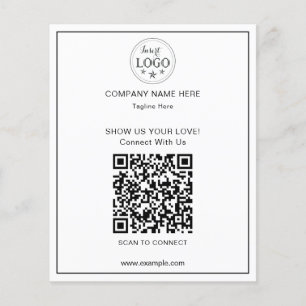 Sauberes und einfaches QR-Code-Geschäfts-Flyer für Flyer