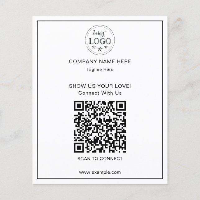 Sauberes und einfaches QR-Code-Geschäfts-Flyer für Flyer (Vorne)
