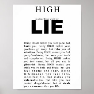 Sauberes und nüchternes Poster