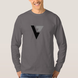Sauberes V-Logo Langschläfer-T-Shirt T-Shirt
