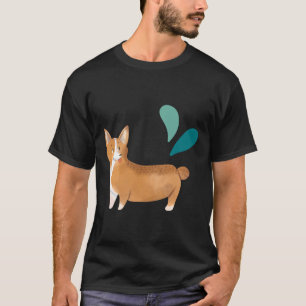 Sauberes Wasserfarben-Corgi T-Shirt