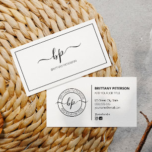 Sauberes Weiß Elegant Modernes Beruflich Visitenkarte