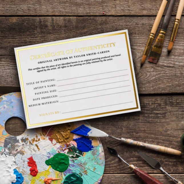 Sauberes zeitloses Echtheitszertifikat Folieneinladung (Von Creator hochgeladen)