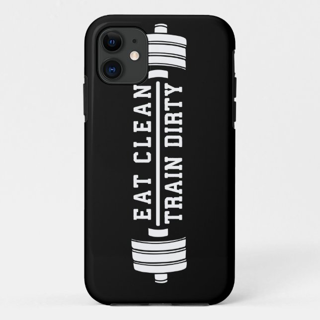 Sauberkeit essen, Zugschmutzigkeit - Workout Inspi Case-Mate iPhone Hülle (Rückseite)