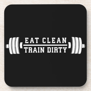 Sauberkeit essen, Zugschmutzigkeit - Workout Inspi Getränkeuntersetzer