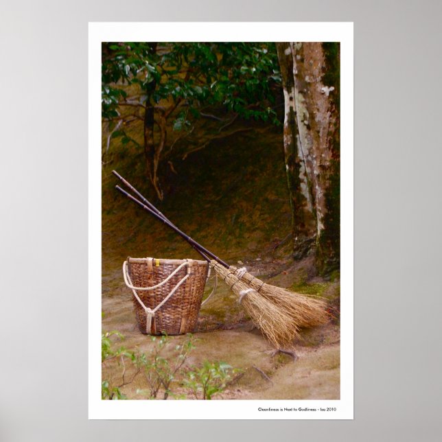 Sauberkeit steht neben Godlinigkeit Poster (Vorne)