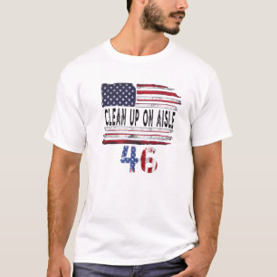 Saubermachen auf Aisle 46 Vintage US-Flagge Patrio T-Shirt