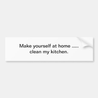 Säubern Sie meine Küche Autoaufkleber