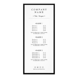 Säubern Sie Minimalistischen Sozialmedium-Luxus Werbekarte