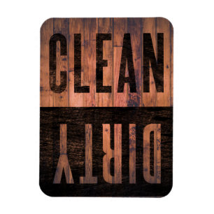 Säubern Sie   schmutzige Spülmaschine beunruhigt Magnet