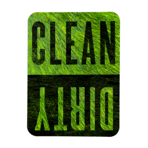 Säubern Sie   schmutzigen grasartigen Magnet