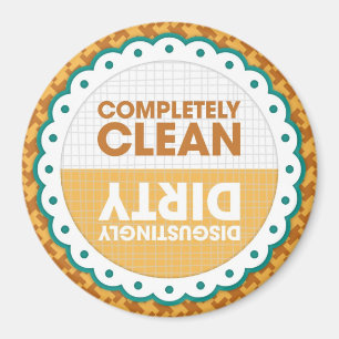 Säubern Sie schmutzigen Spülmaschinen-Magneten Magnet