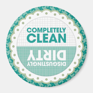 Säubern Sie schmutzigen Spülmaschinen-Magneten Magnet