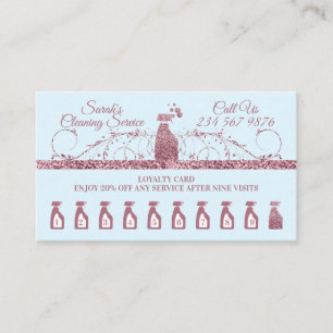 Säuberung der Magd Janitorial funkeln Housekeeping Treuekarte