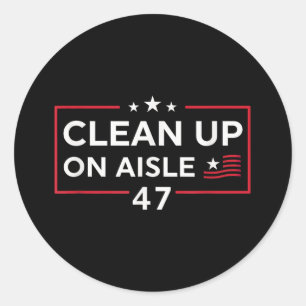 Säuberung des Aisle 47 Impeach 47 Anti Trump 86 47 Runder Aufkleber