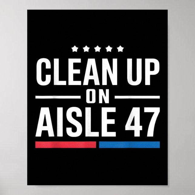 Säuberung des Aisle 47 Impeach 47 Anti Trump Poster (Vorne)