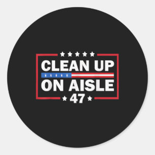 Säuberung des Aisle 47 Impeach 47 Anti-Trump-Präsi Runder Aufkleber