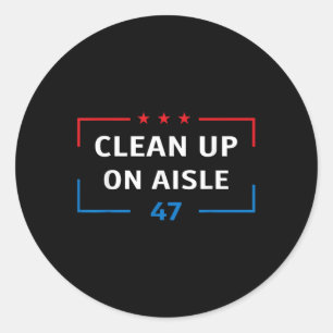 Säuberung des Aisle 47 Impeach 47 Anti-Trump-Präsi Runder Aufkleber