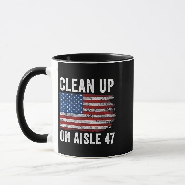 Säuberung von Aisle 47 Shirt Impeach 47 Anti Trump Tasse (Links)