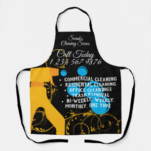 Säuberungsmaid Janitorial Niedliche blumengeschmüc Schürze