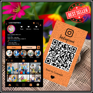 Säuberungsmaßnahme Instagram Orange Housekeeping Q Visitenkarte