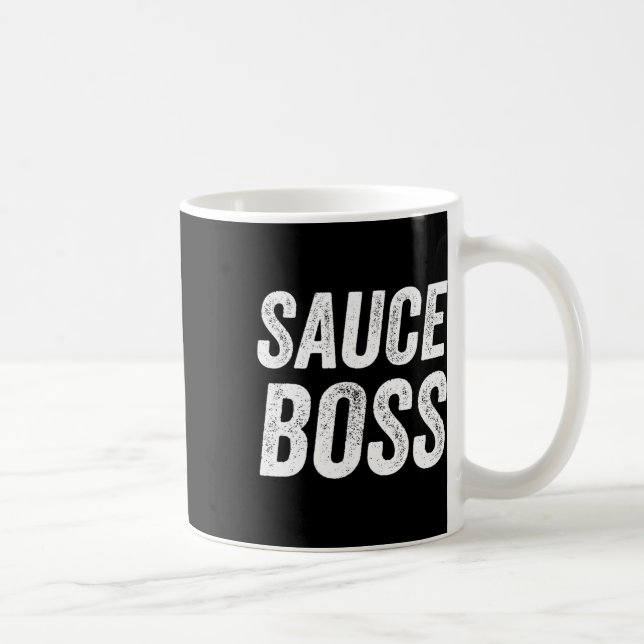 Sauce Boss Chef Bbq Cook Food Humorousa  Kaffeetasse (Rechts)