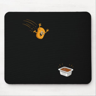 Sauce Dive Lustiger Fliegender Chicken Nugget Cart Mousepad