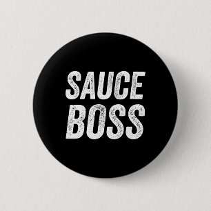 Saucenboss Chef BBQ Koch Essen Humorvoll Button
