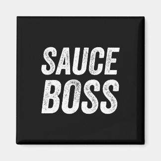 Saucenboss Chef BBQ Koch Essen Humorvoll Magnet