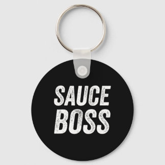 Saucenboss Chef BBQ Koch Essen Humorvoll Schlüsselanhänger