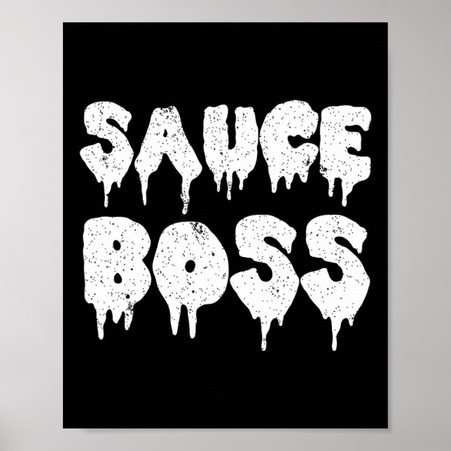 Saucenchef BBQ Koch Essen Humorvoll  Poster (Vorne)