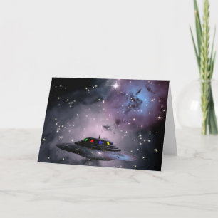 Saucer im Weltraum Karte