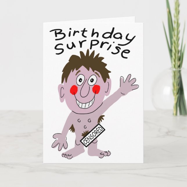 Saucy Man Birthday Card Karte (Vorderseite)