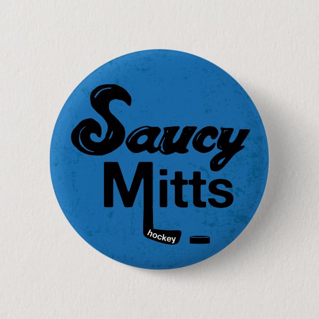 Saucy Mitt-Hockey-Flair Button (Vorderseite)