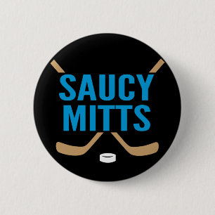 Saucy Mitt-Hockey-Logo haftet Team-Geschenk Button
