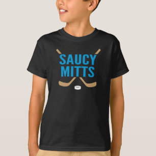 Saucy Mitts Hockey-Logo für Black Youth T-Shirt