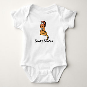 Saucy-Saurus: Whimsical Dino Charm Baby Strampler