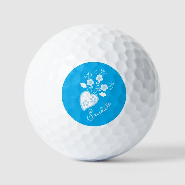 Saudade bedeutet, dass ich dir das portugiesische  golfball (Vorderseite)